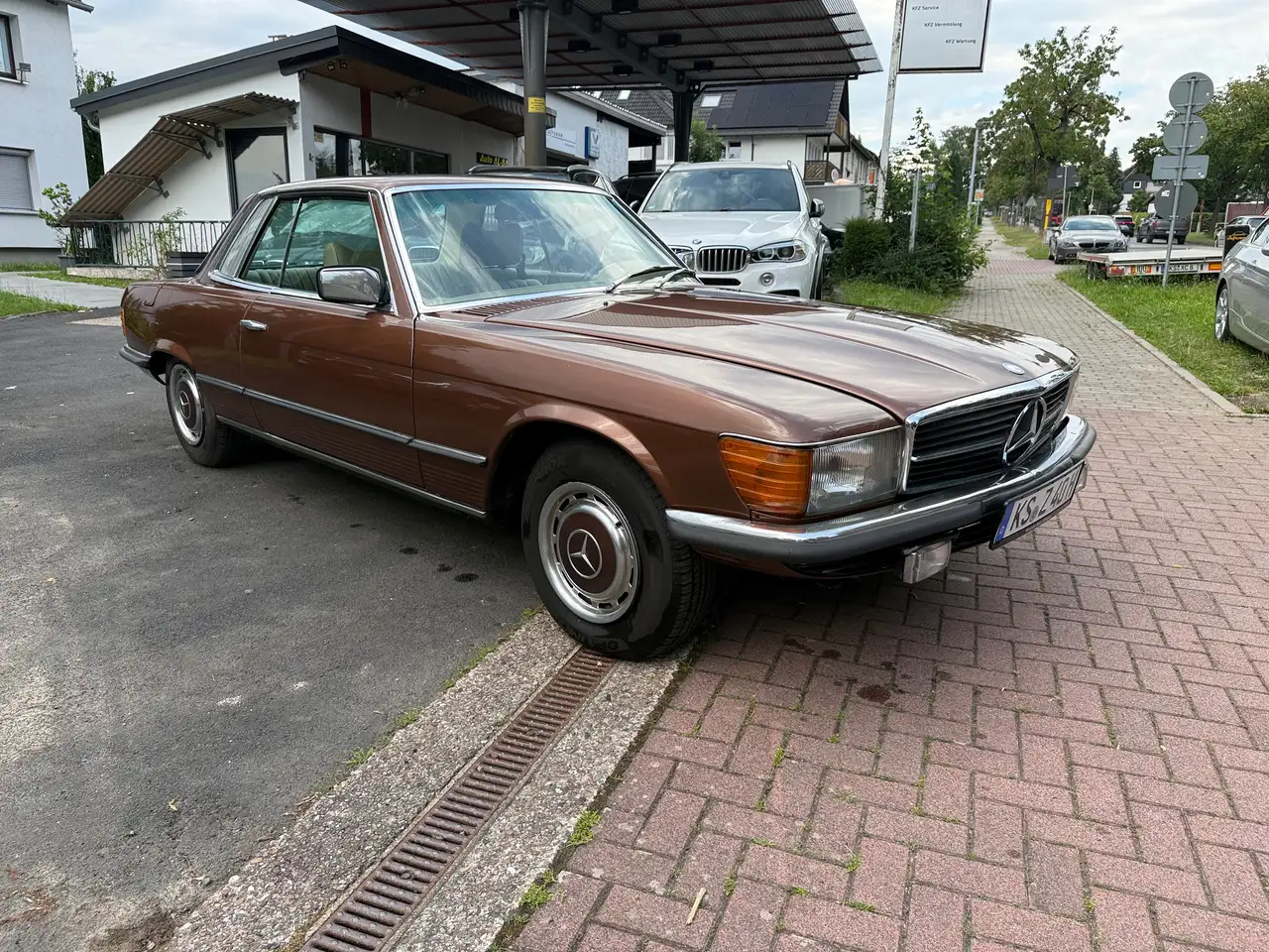 Mercedes-Benz SLC 280 Oldtimer Klima Schalter Lederausstattung in beige, foto 3