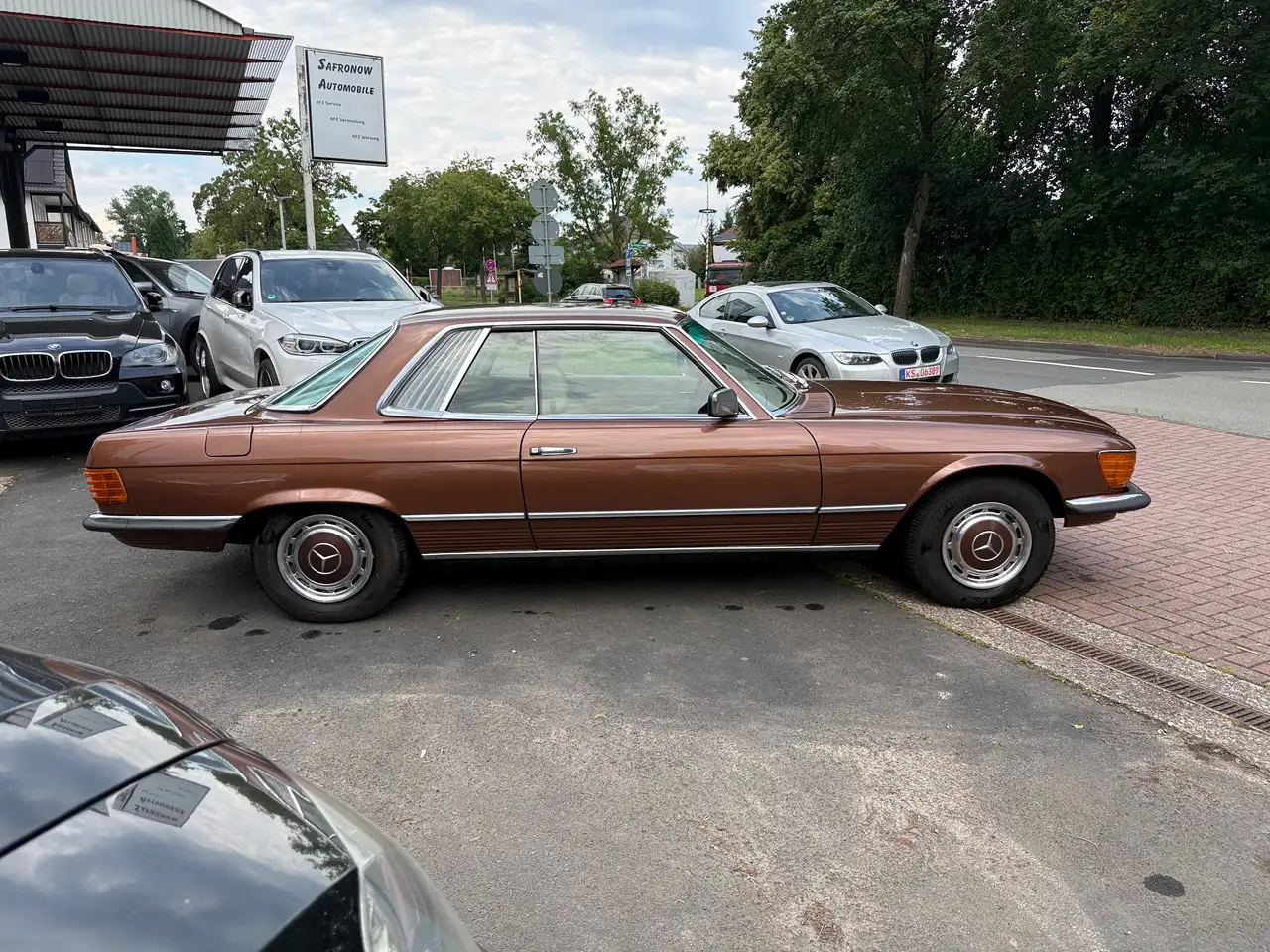 Mercedes-Benz SLC 280 Oldtimer Klima Schalter Lederausstattung in beige, foto 4