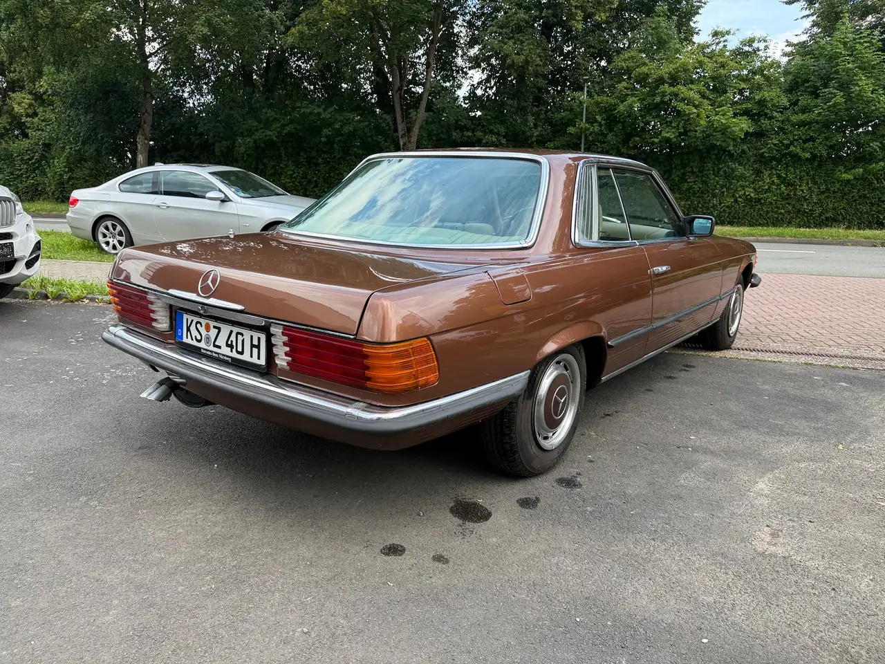 Mercedes-Benz SLC 280 Oldtimer Klima Schalter Lederausstattung in beige, foto 5