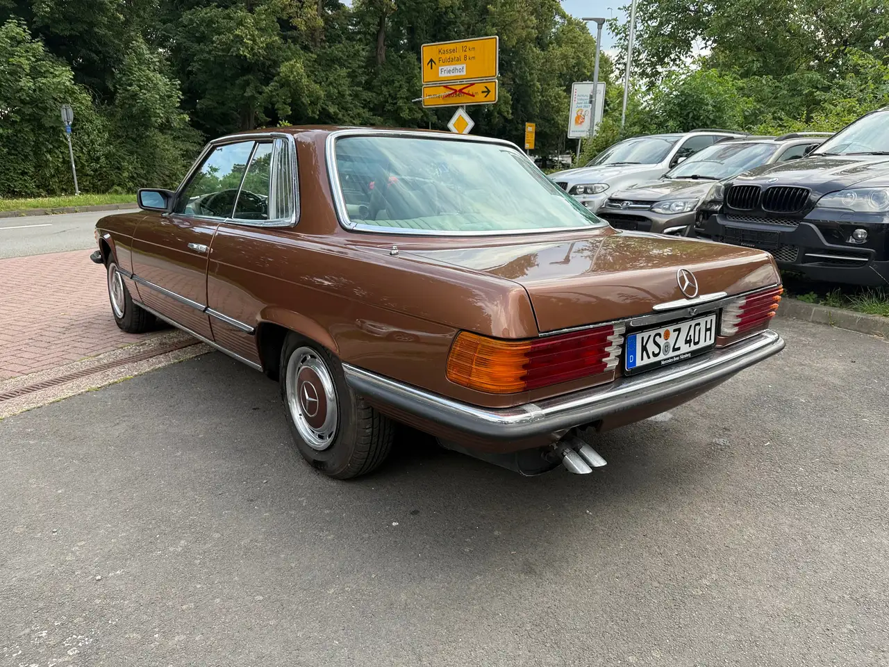 Mercedes-Benz SLC 280 Oldtimer Klima Schalter Lederausstattung in beige, foto 7