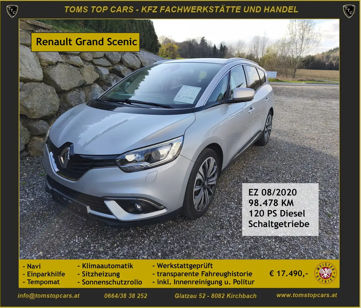 Renault Grand Scenic Sitzhzg., Klimaautomatik Grau - 1