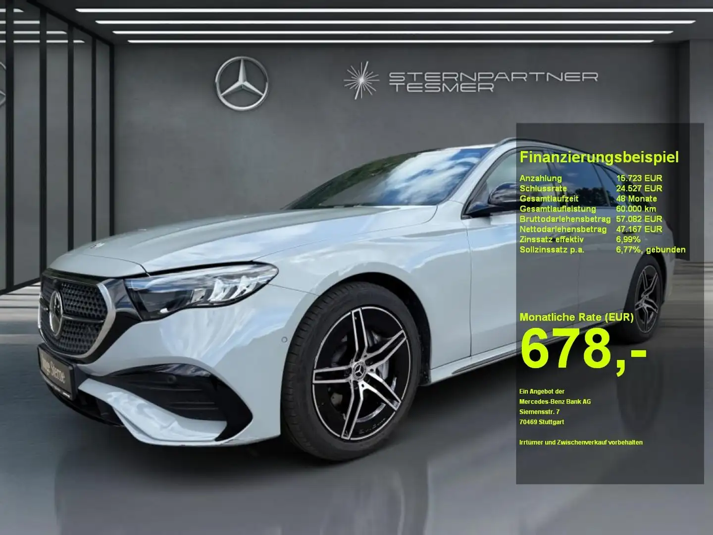 Mercedes-Benz E 300 de T +AMG+PANO+AHK+SUPERSCREEN+360°+NIGHT Grau - 1