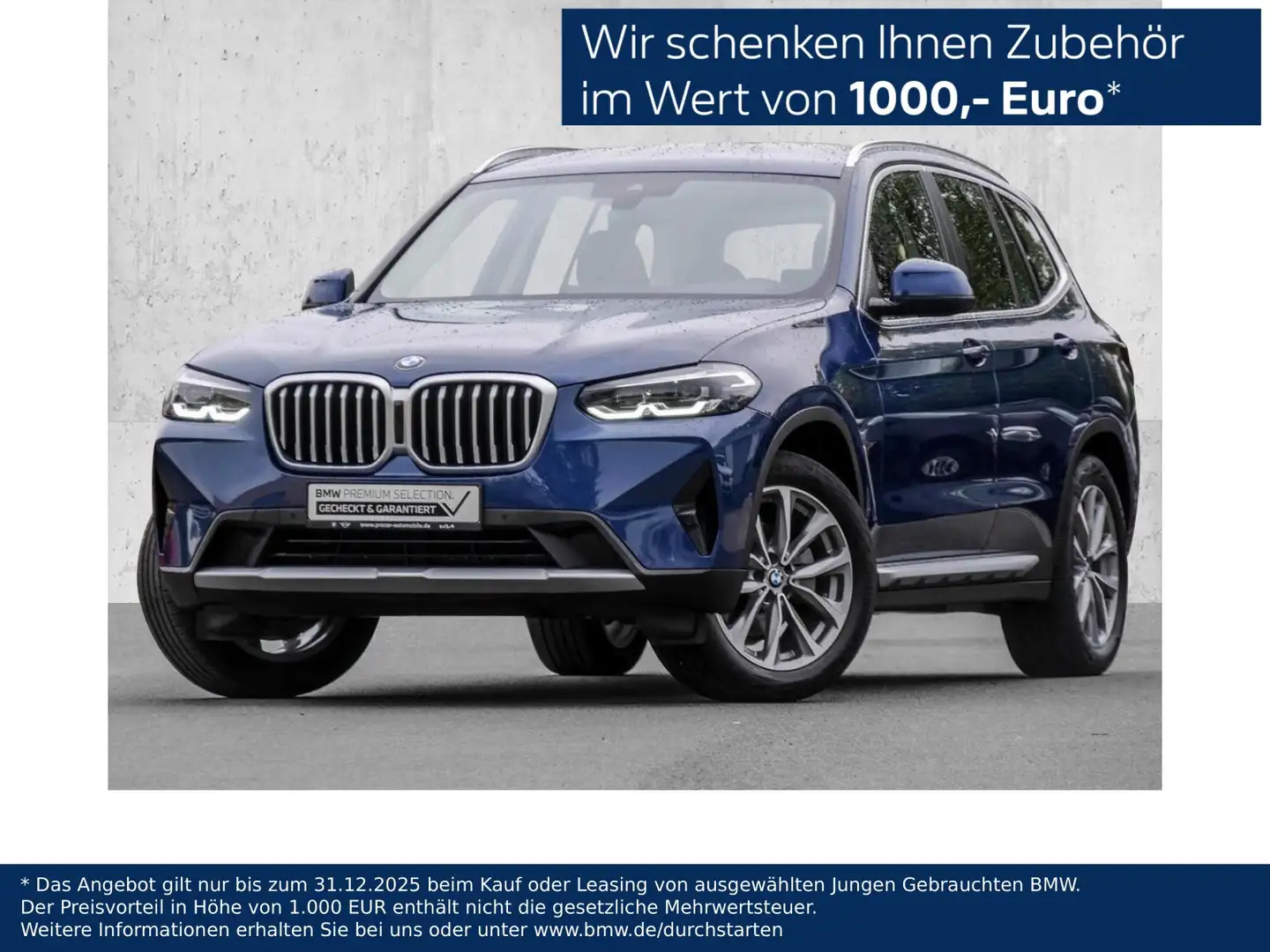 BMW X3 xDrive20d STANDHZG+AHK+PA+LHZ+HiFi+LED Blauw - 1