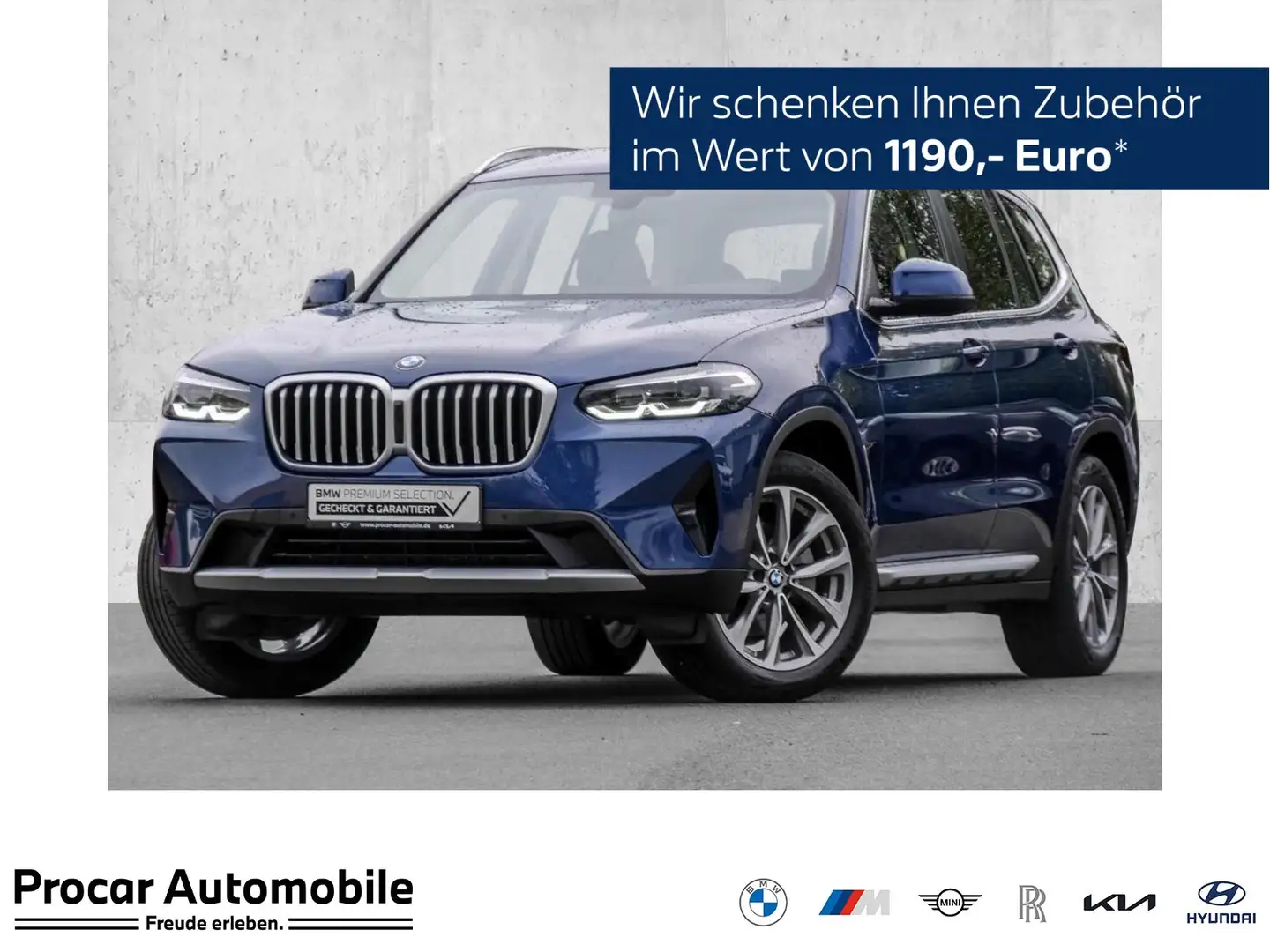 BMW X3 xDrive20d STANDHZG+AHK+PA+LHZ+HiFi+LED Blau - 1
