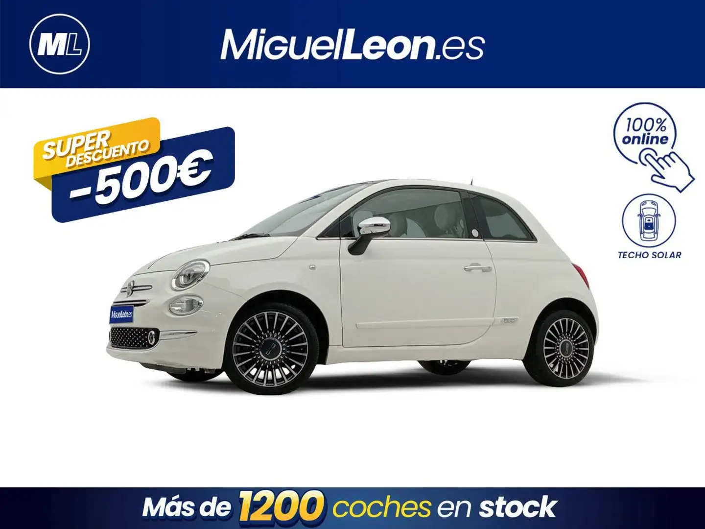 Fiat 500 1.2 Mirror Blanco - 1