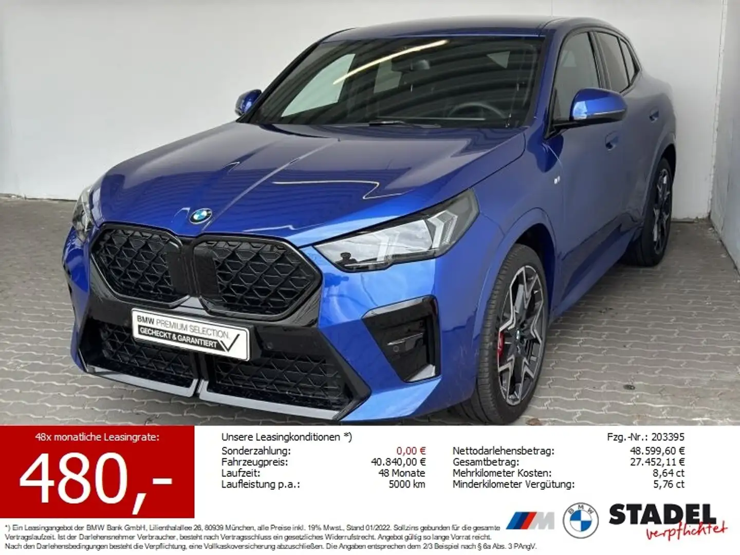 BMW X2 sDrive20i M Sport Navi.LED.RFK.KomfZg.DriveAs Blau - 1