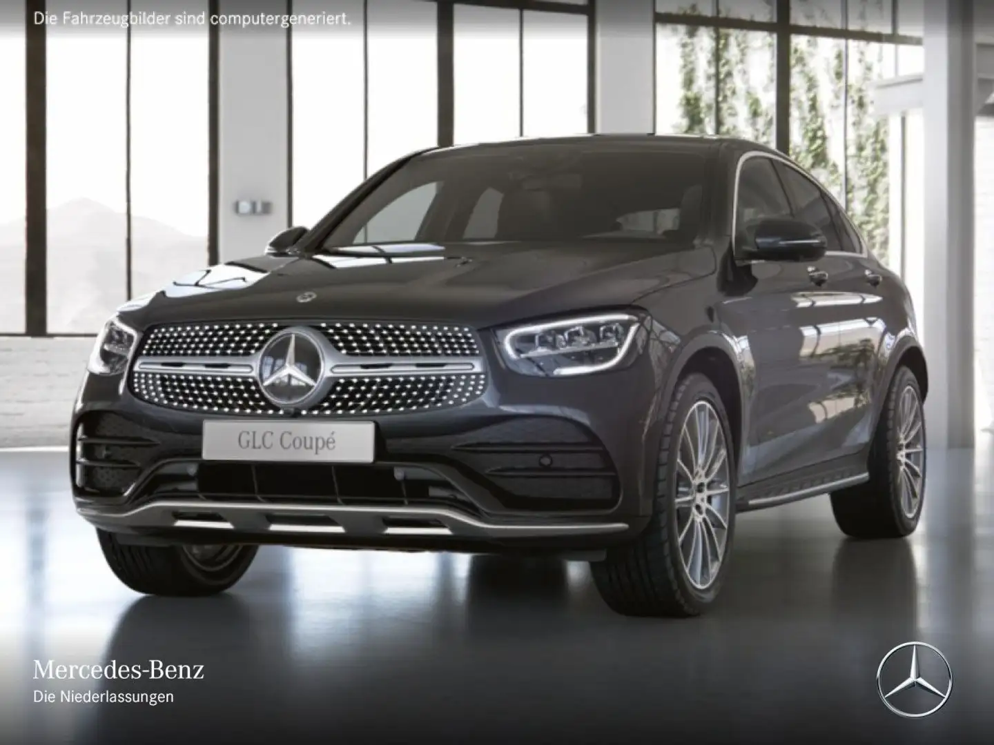 Mercedes-Benz GLC 220 d Coupé 4M AMG+360+LED+FAHRASS+KEYLESS+9G Grijs - 2