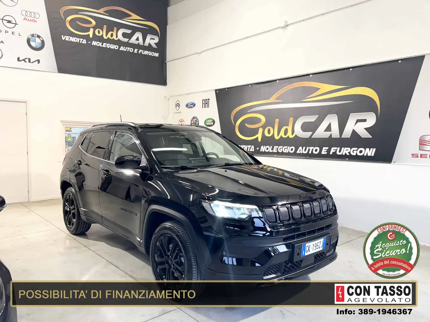Jeep Compass Compass II 2021 1.6 mjt Night Eagle 2wd 130cv Noir - 1