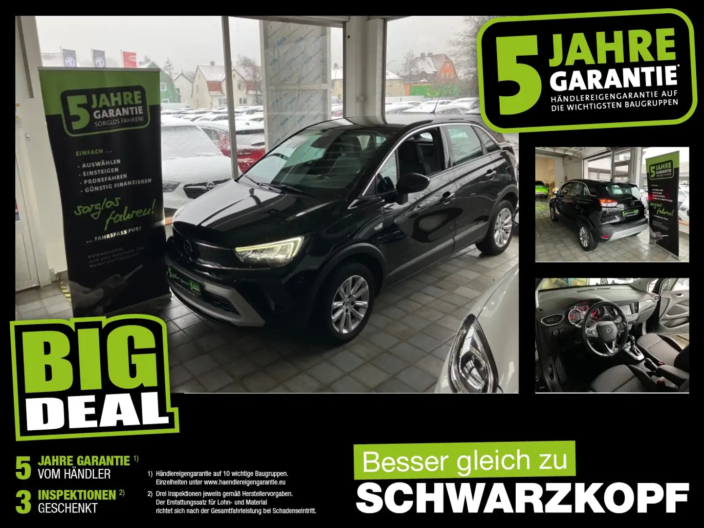 Opel Crossland X 1.2T Fin. ab 2,99 % Rückfahrkamera Schwarz - 1