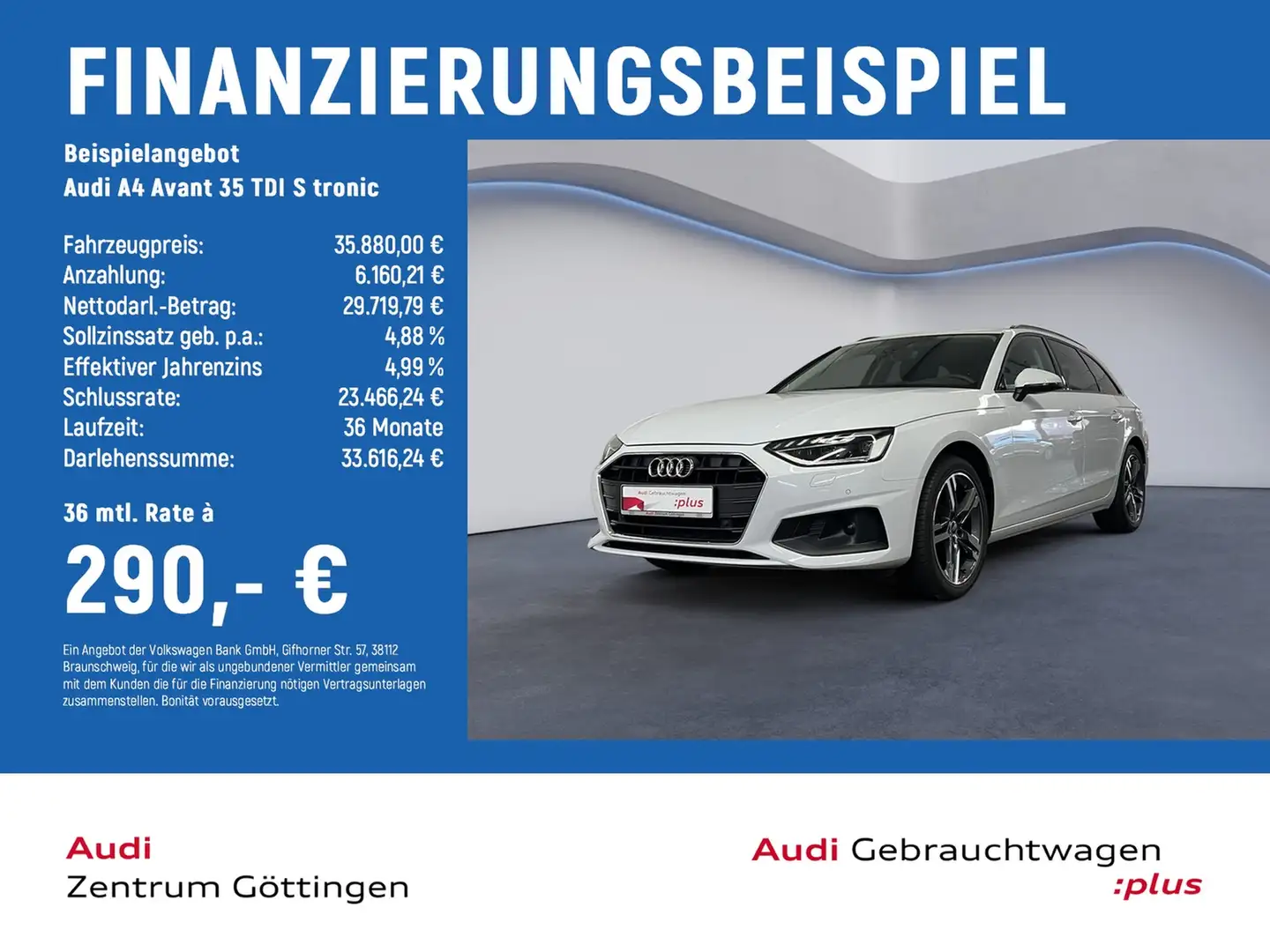 Audi A4 Avant 35 TDI S tronic +AHK+MATRIX LED+SOUND Weiß - 2