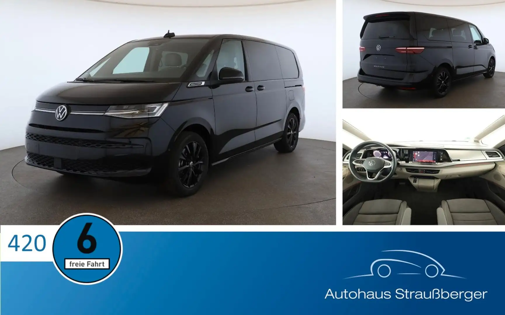 Volkswagen T7 Multivan Life LÜ ACC AHK PANO LRHZ STHZ 6-S Noir - 1
