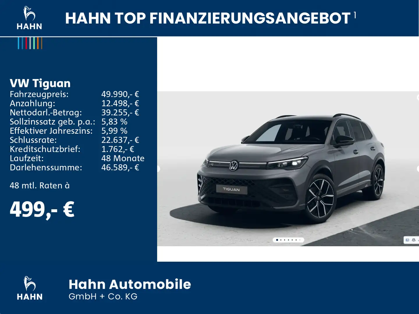 Volkswagen Tiguan R-Line 1,5eTSI 110kW DSG NAVI PARK.PRO IQ Grau - 2