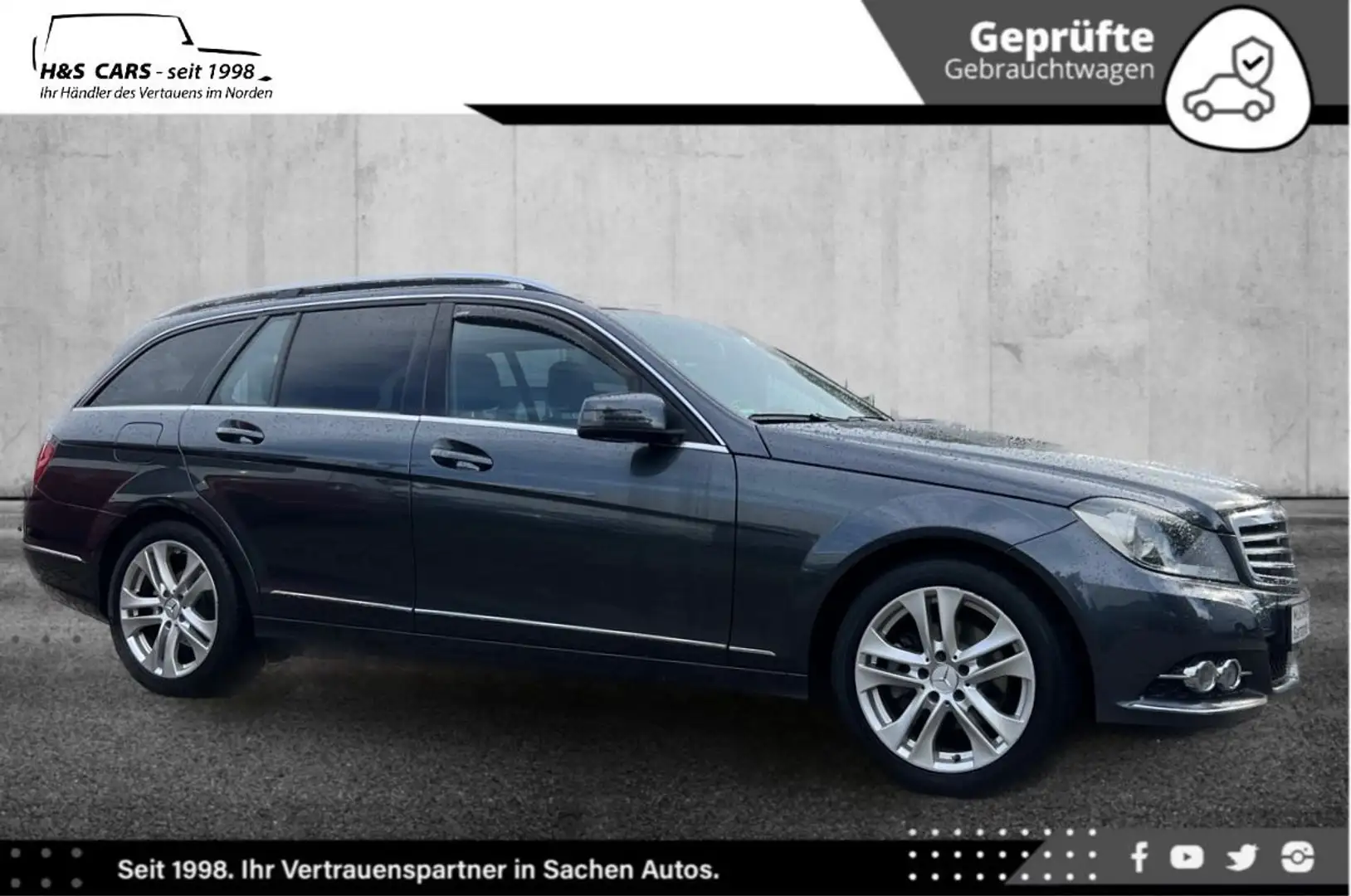 Mercedes-Benz C 180 T BE AVANTG 2.H NAVI PDC V+H TÜV NEU Plateado - 1