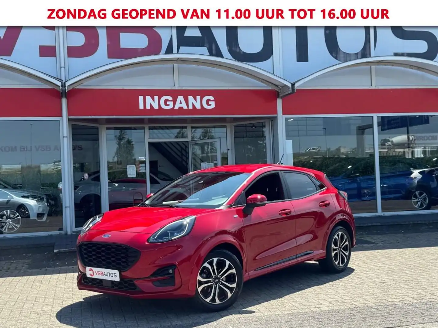 Ford Puma 1.0 ECOBOOST 125PK AUT. HYBRID ST-LINE LED NAVI CA Rood - 1