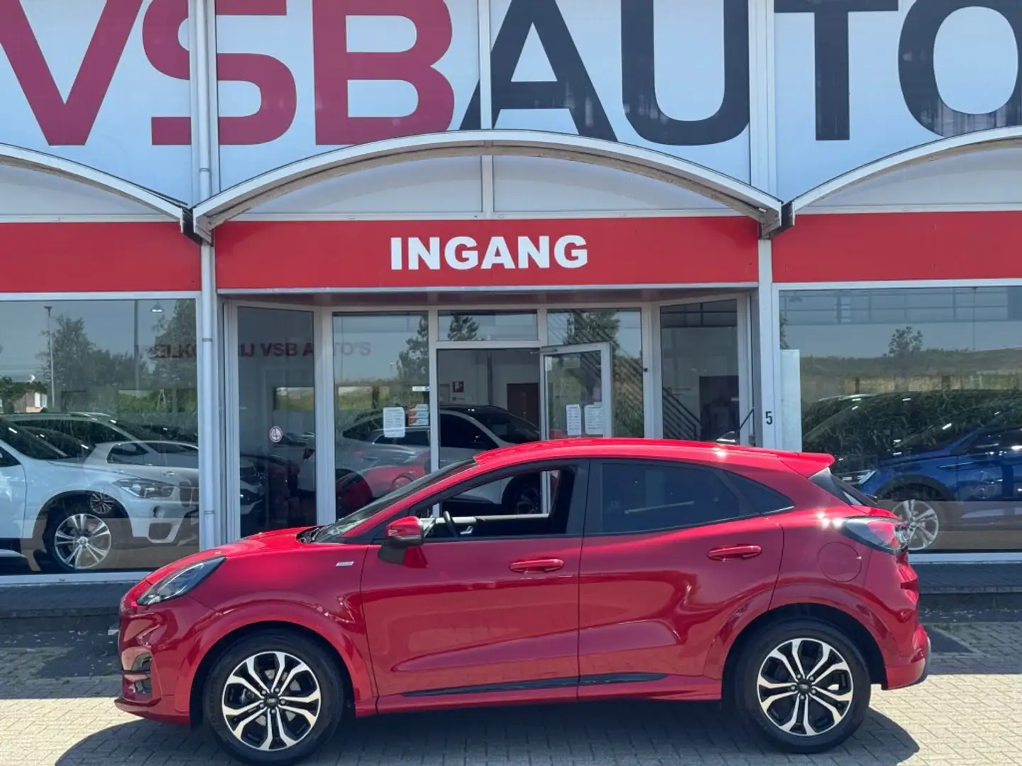 Ford Puma 1.0 ECOBOOST 125PK AUT. HYBRID ST-LINE LED NAVI CA Rood - 2