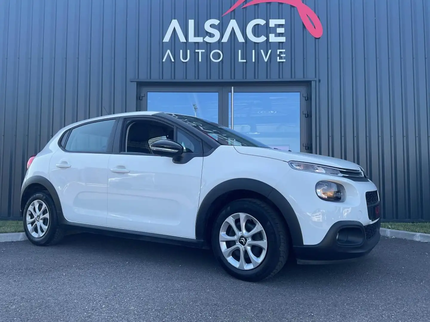 Citroen C3 SOCIETE 1.5 BlueHDi 100 Feel Nav Société - 7 740 HT - CARPLAY / GPS Blanc - 1