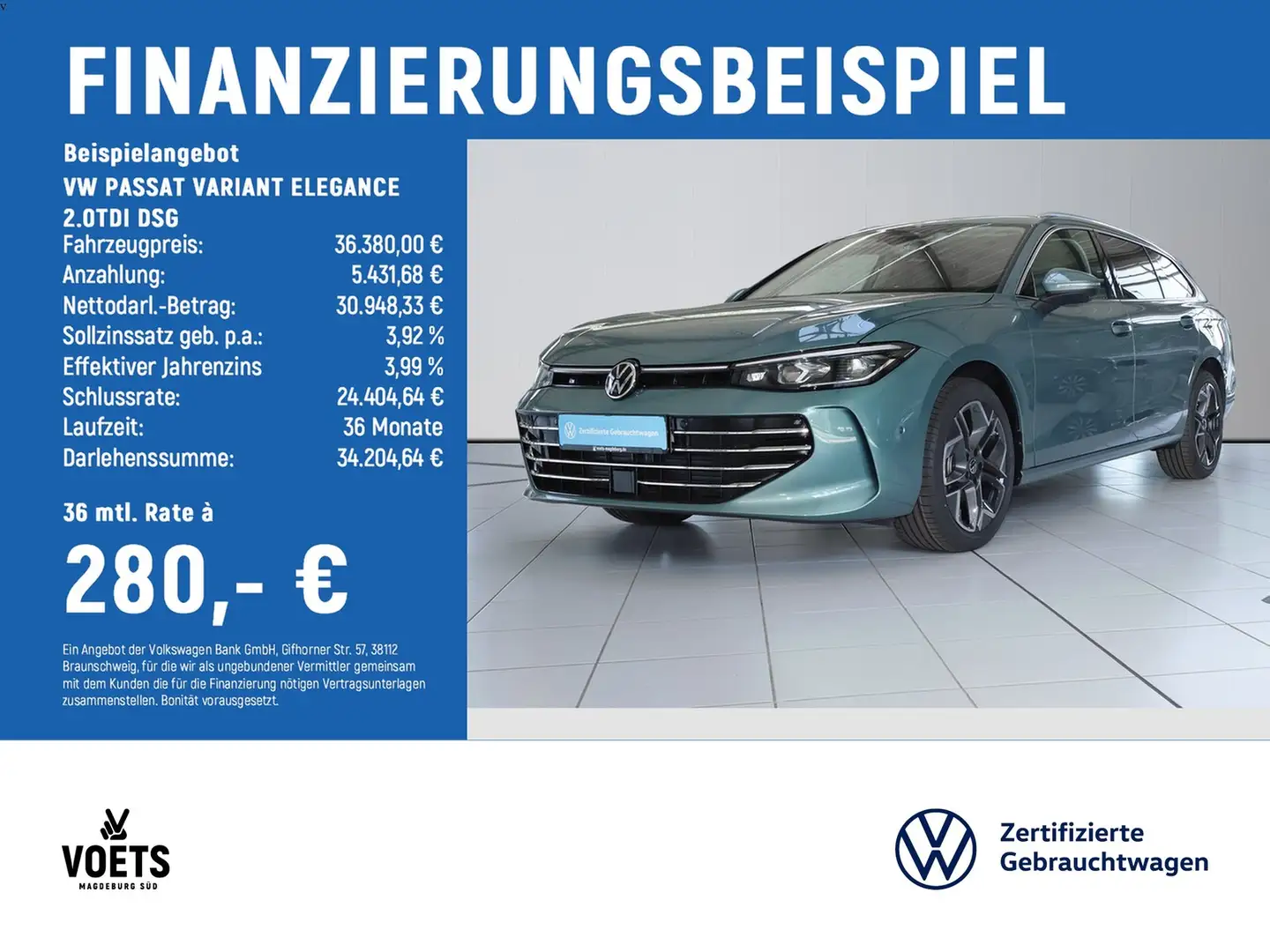 Volkswagen Passat Variant ELEGANCE 2.0TDI DSG IQ-LIGHT+PANO Verde - 2