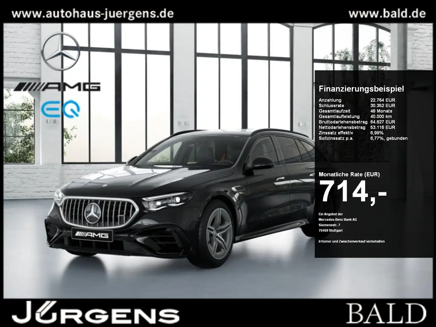 Mercedes-Benz E 53 AMG Hybrid 4M+ T DIGITAL/360/AHK/Dist/Night Zwart - 1