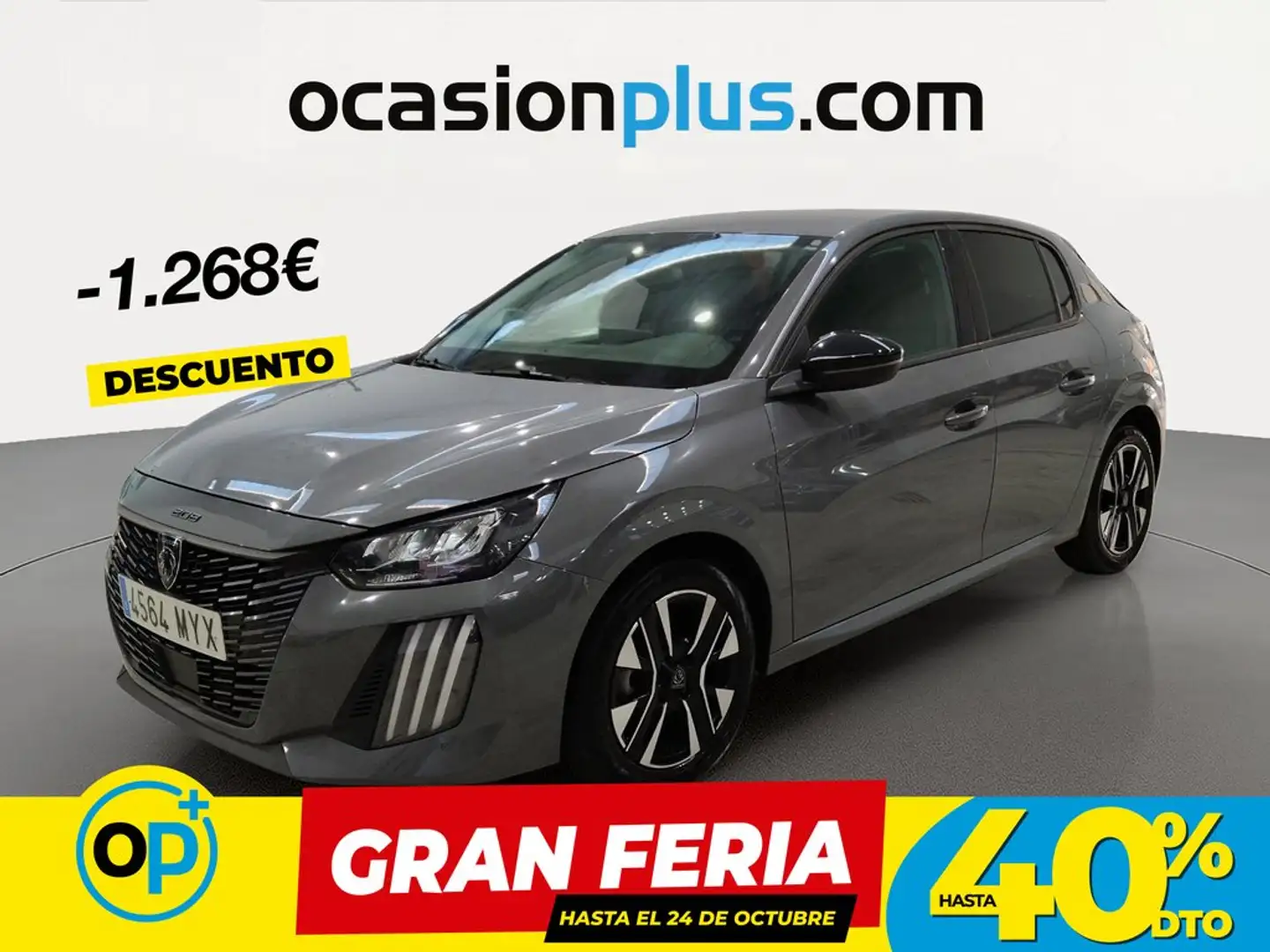 Peugeot 208 1.2 Puretech S&S Allure 100 Gris - 1