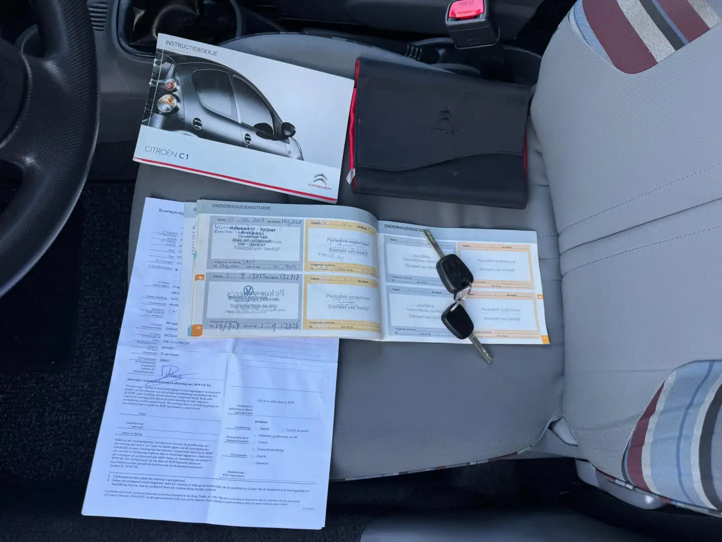 Citroen C1 1.0-12V Ambiance AIRCO ORG 135764 KM NAP O.H BOEKJ Blau - 2