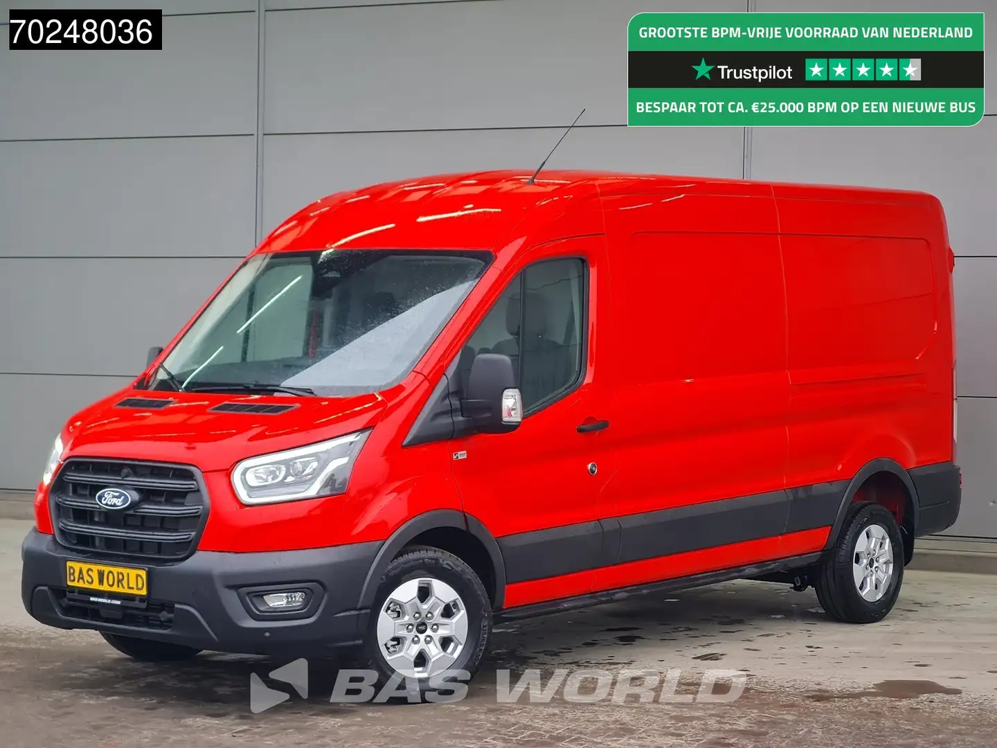 Ford Transit 165pk Automaat Limited L3H2 Nwe model! Xenon Airco Rood - 1