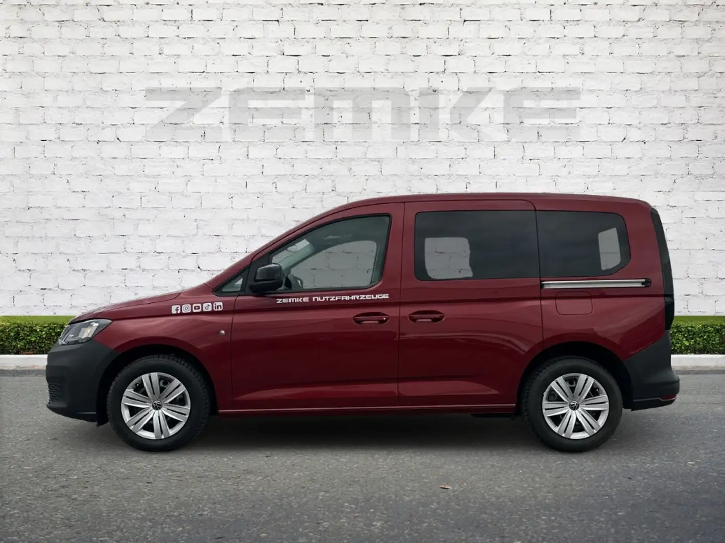 Volkswagen Caddy Basis 2.0 EU6d 5-Sitzer TDI Rot - 2