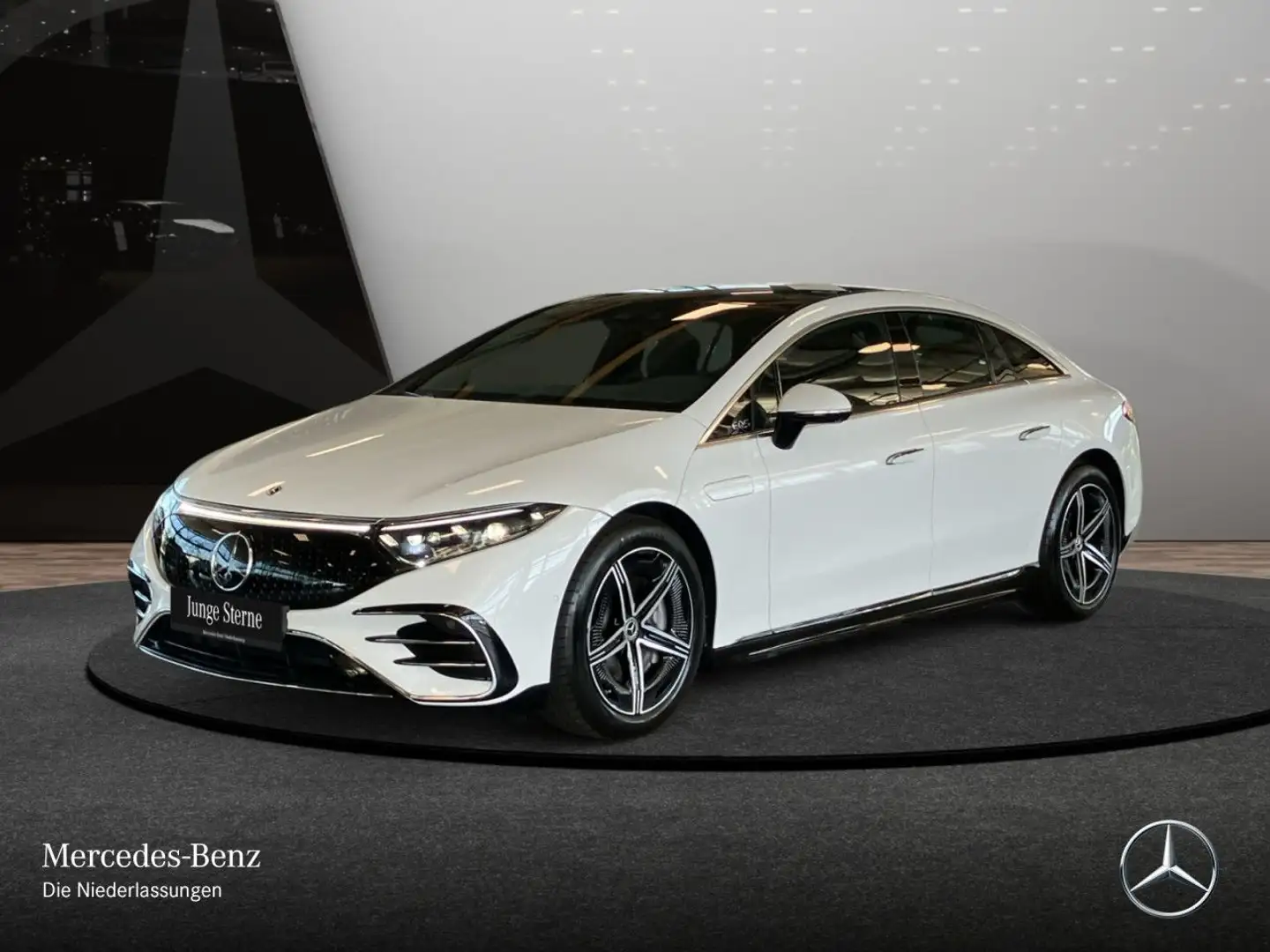 Mercedes-Benz EQS 580 4MATIC AMG Fahrass 360° Pano Burmester HUD Weiß - 2
