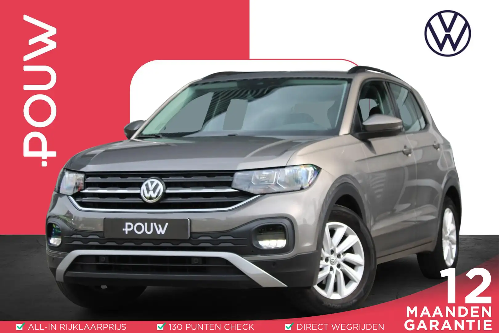 Volkswagen T-Cross 1.0 TSI 115pk Life | Trekhaak | Parkeersensoren | Grigio - 1