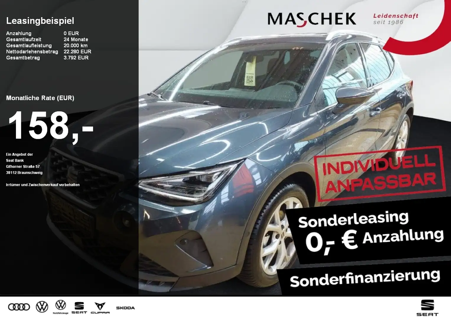 SEAT Arona FR 1.0 TSI Navi RearView LED Sitzh. Keyless Silber - 1