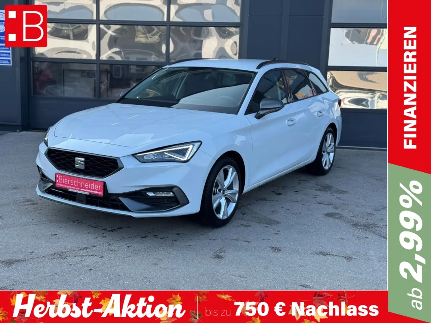 SEAT Leon Sportstourer 1.5 eTSI DSG FR LED NAVI ACC PARASS S Blanc - 1
