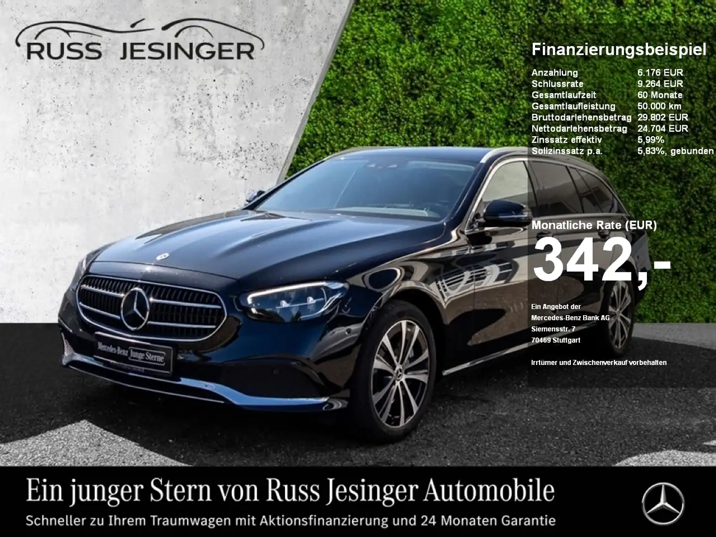 Mercedes-Benz E 300 de T Avantgarde *AHK*Cam*LED*MBUX*Distr* Noir - 1