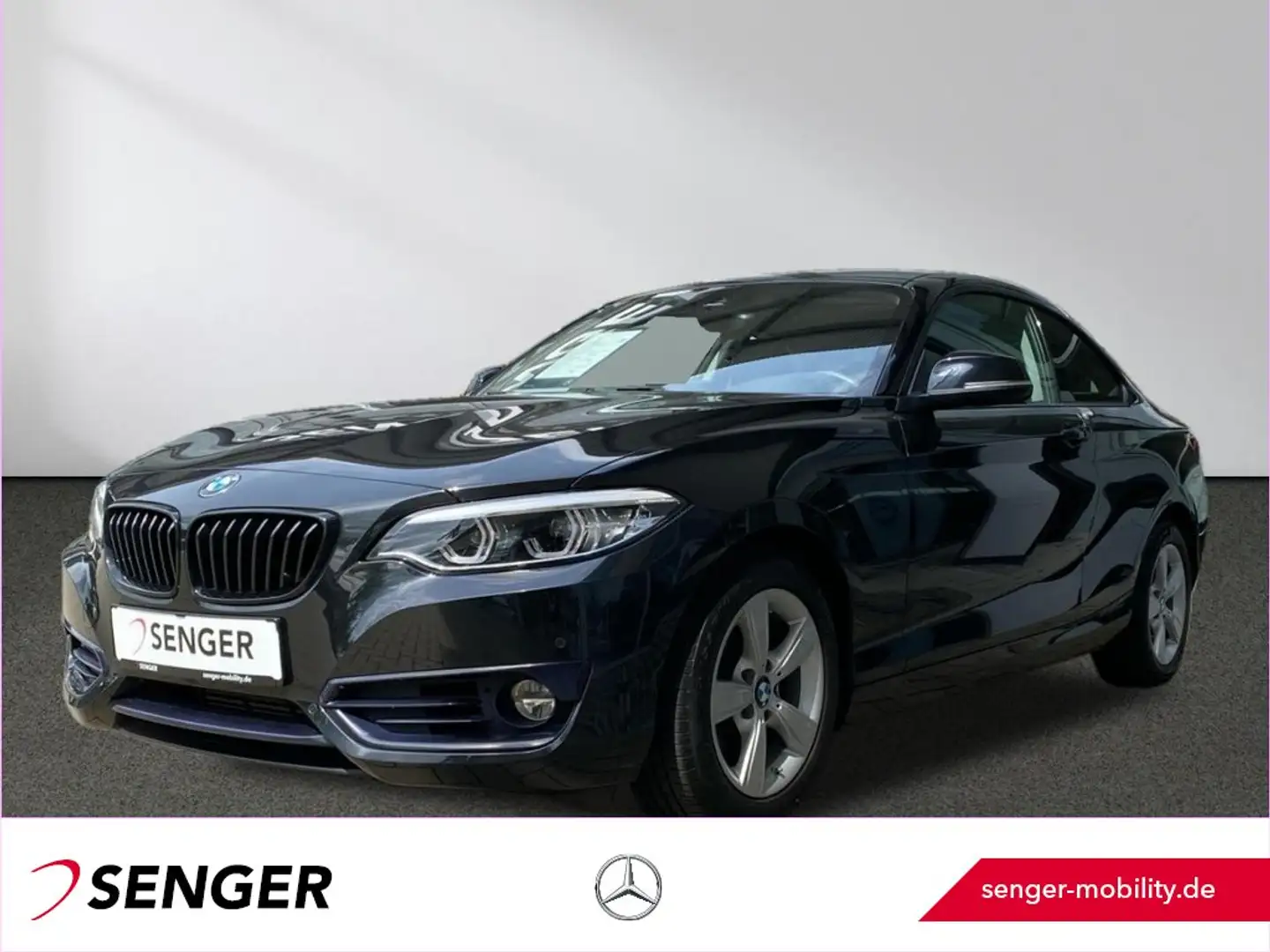 BMW 218 i Coupe Sport Line LED HiFi Navi Einparkhilfe Noir - 1