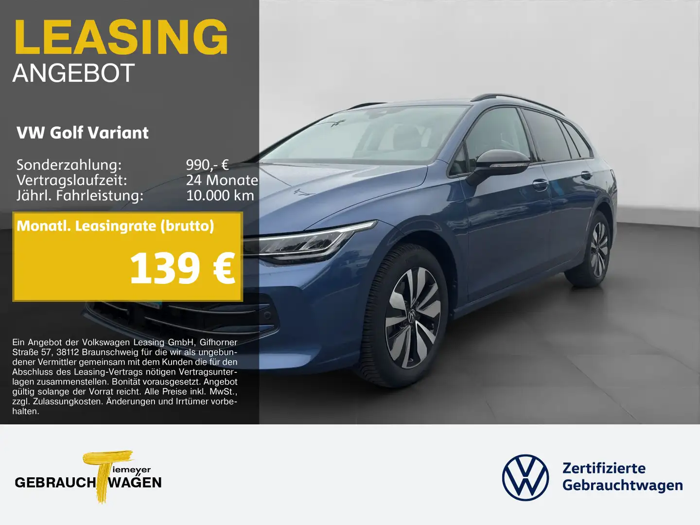 Volkswagen Golf Variant 1.5 eTSI DSG GOAL STZHG ASSIST behM Bleu - 1