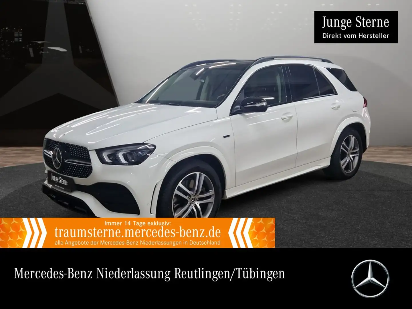 Mercedes-Benz GLE 350 de 4M AMG+NIGHT+PANO+AHK+MULTIBEAM+FAHRASS Weiß - 1