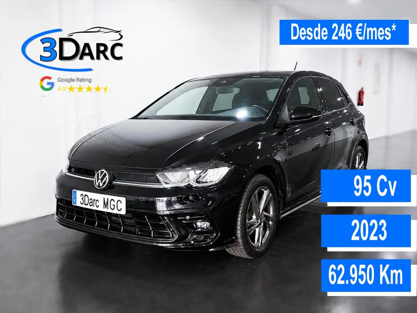 Volkswagen Polo 1.0 TSI R-Line 70kW Negro - 1