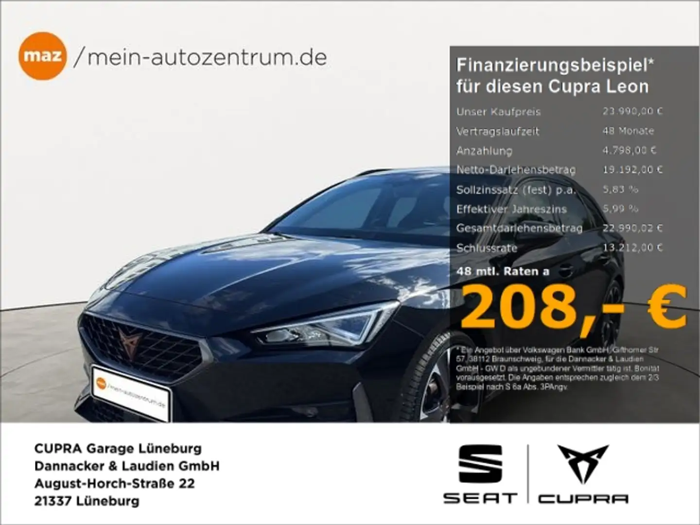 CUPRA Leon Sportstourer 1.4 e-HYBRID VZ Alu LED AHK Na Schwarz - 1