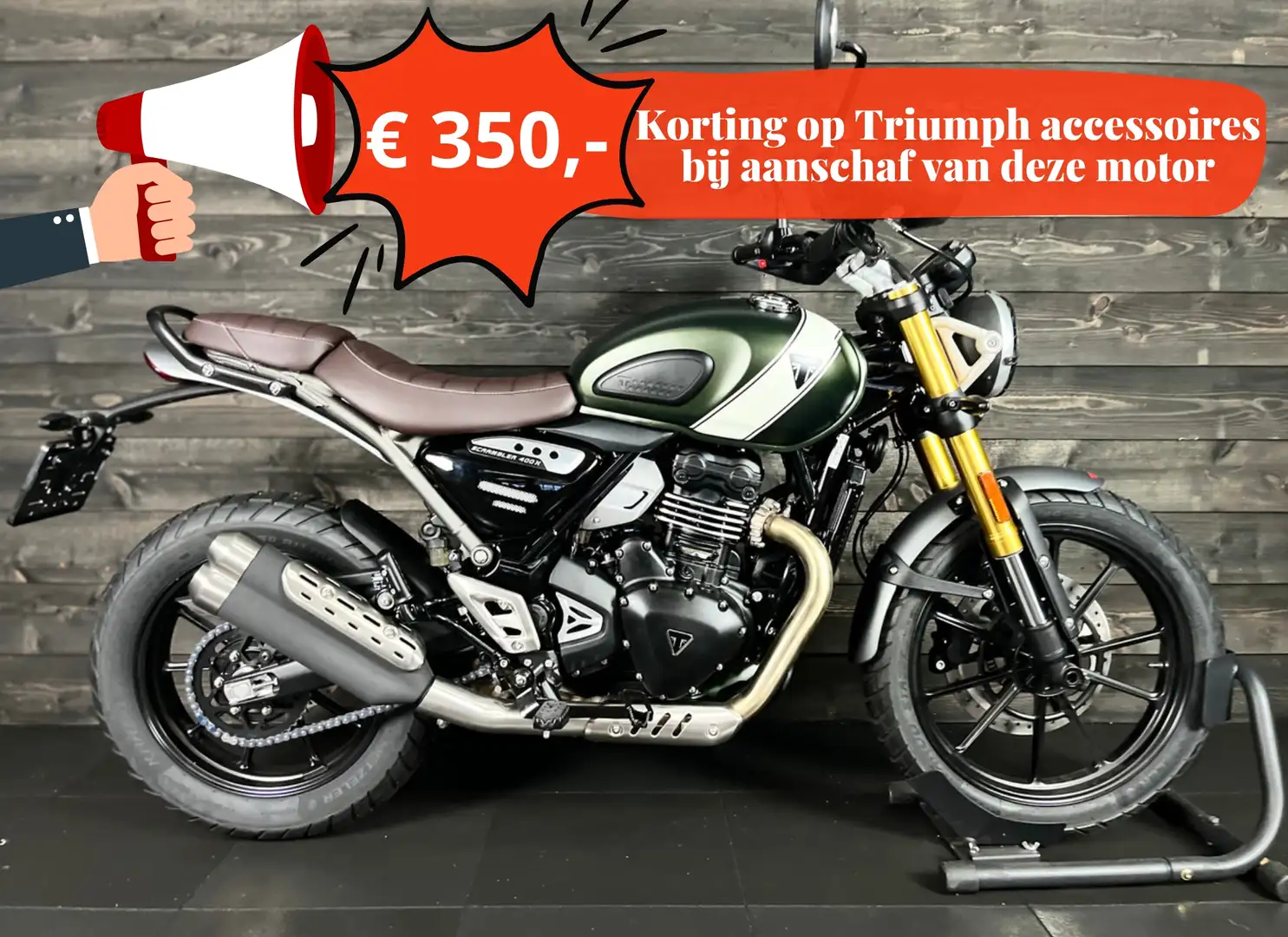 Triumph Scrambler 400 X MATT KHAKI GREEN Verde - 1
