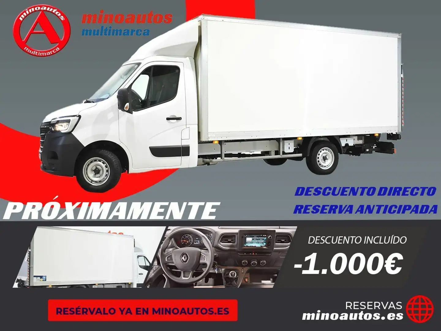 Renault Master CHASIS CABINA CARROZADA PAQUETERA 3.5T 2.3 Wit - 1