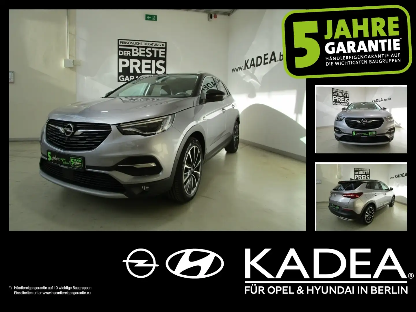 Opel Grandland 1.2 360°Kamera,Navi,LED,Lenk+Sitzhzg., Gris - 1