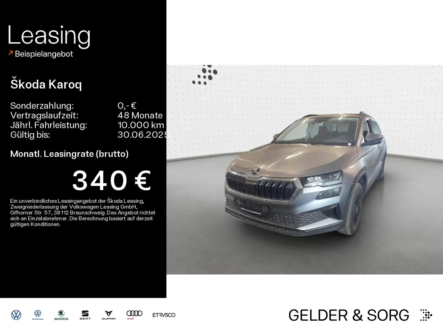 Skoda Karoq Selection 2.0 TDI Pano*LED*EPH*GRA Grau - 1