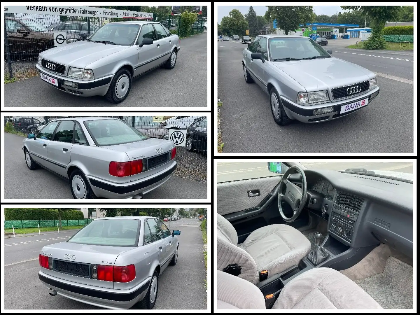 Audi 80 2.0 E aus 2. Hand Service & TÜV m. H-Zul. neu! Gris - 1
