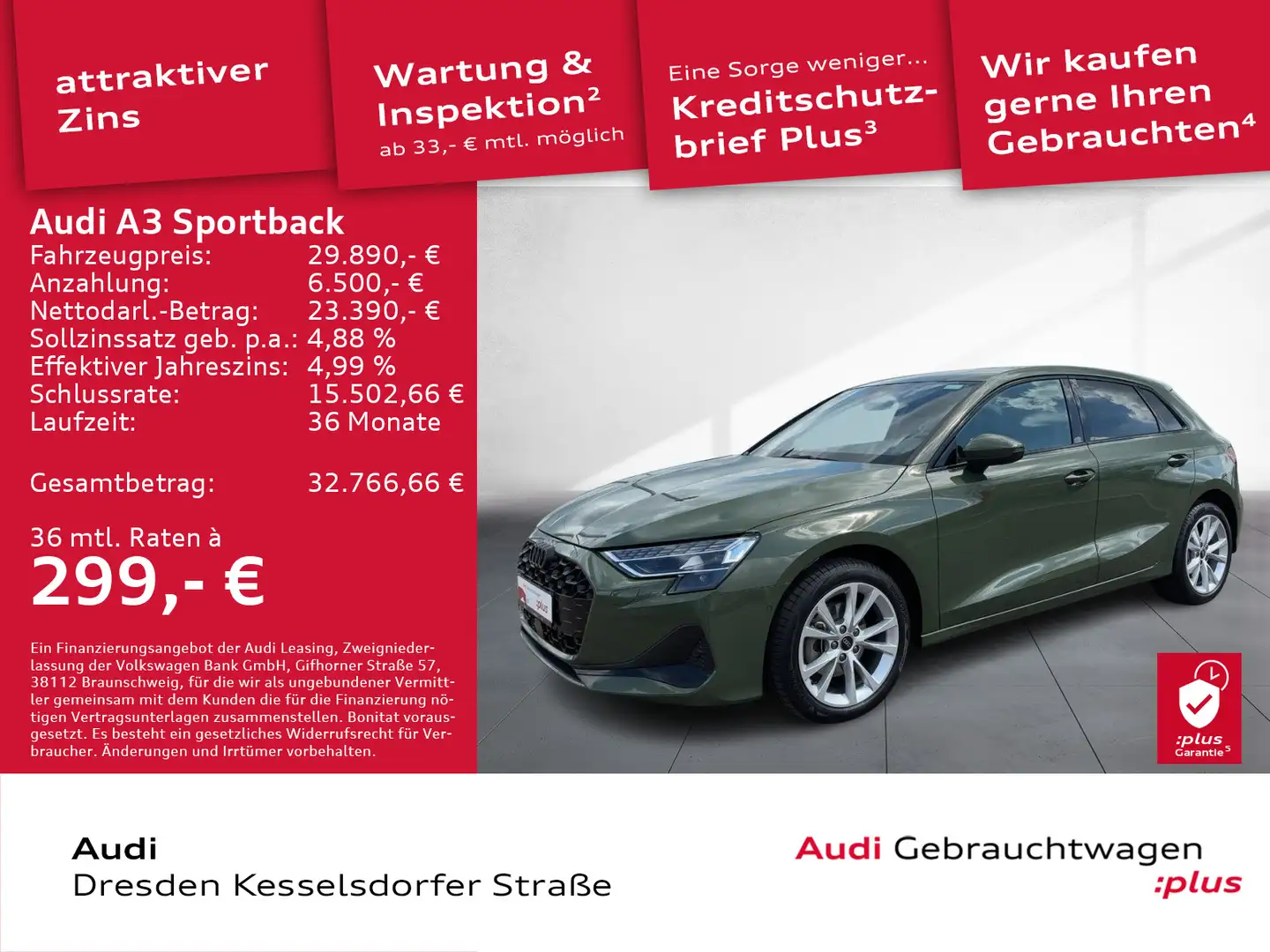 Audi A3 35 TFSI advanced LED Navi Kamera Vert - 1