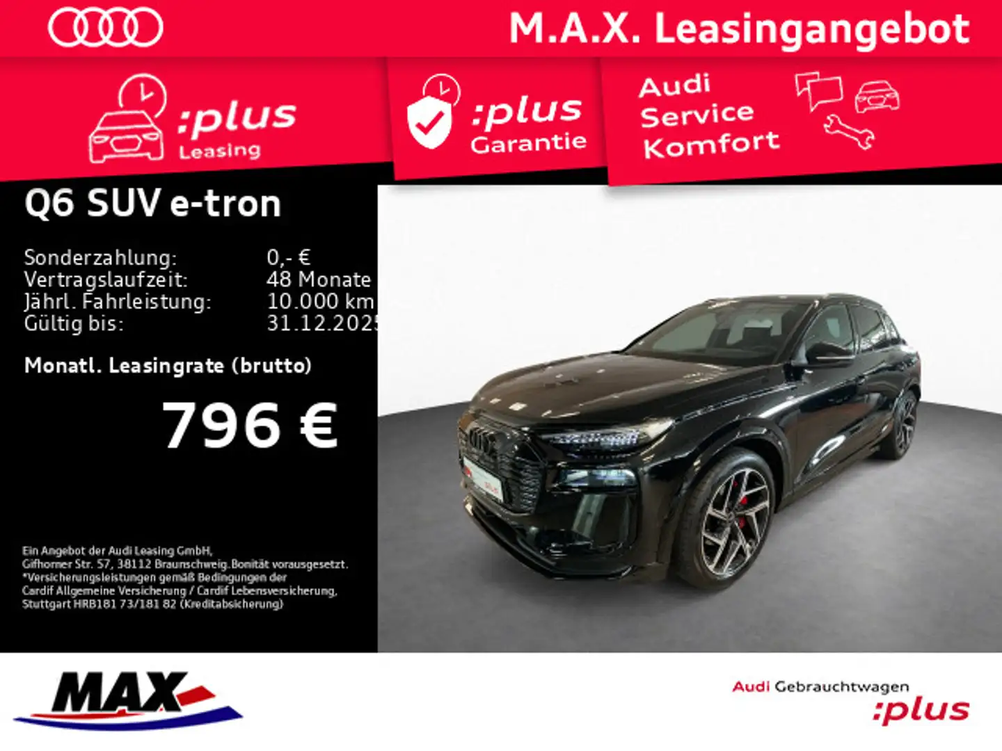 Audi Q6 e-tron QUATT S LINE MATRIX+PANO+AHK+AR HUD+WP Noir - 1