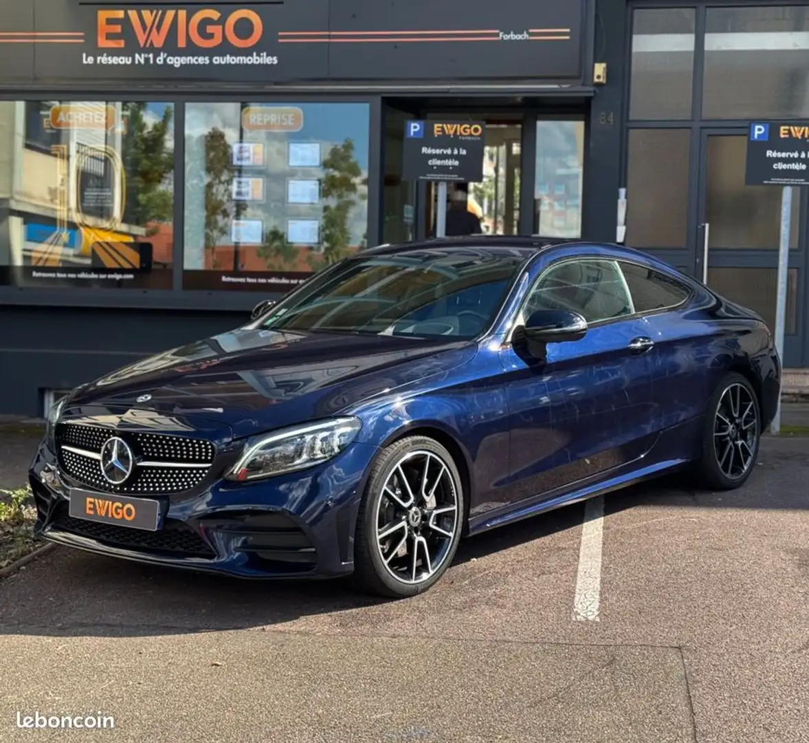 Mercedes-Benz C 300 2.0 300d 245ch amg line 9g-tronic Bleu - 1