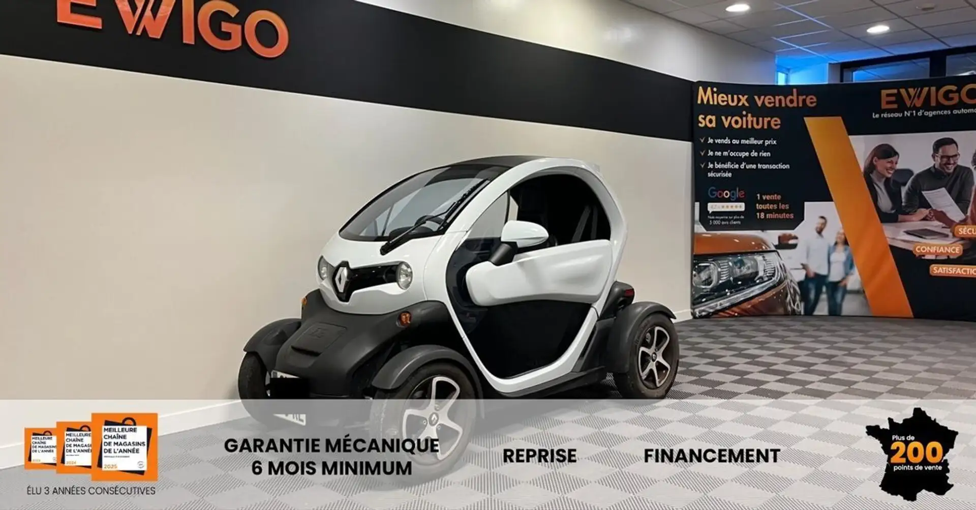Renault Twizy ze 5 6.1kwh 45kmh achat-integral intens bva Blanc - 1