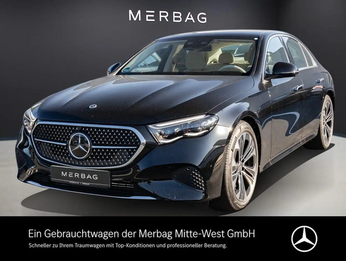 Mercedes-Benz E 200 d Limousine Pano ACC ParkAss. SpurH Navi Schwarz - 1