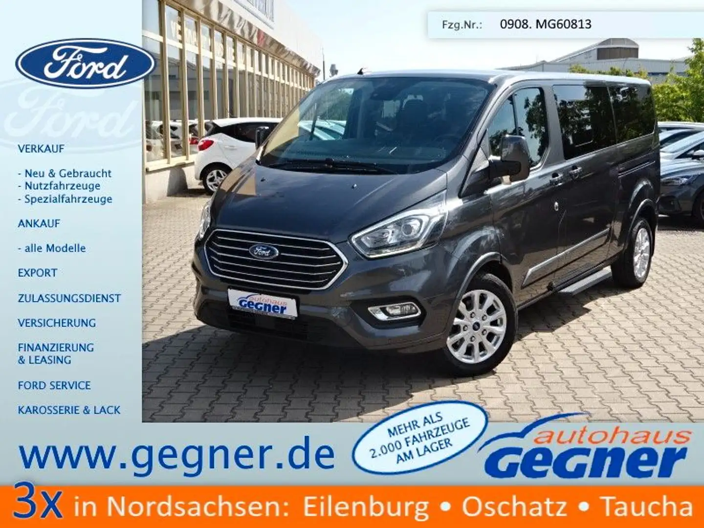 Ford Tourneo Custom 185PS Titanium L2 SHZ 8-Sitze Gris - 1