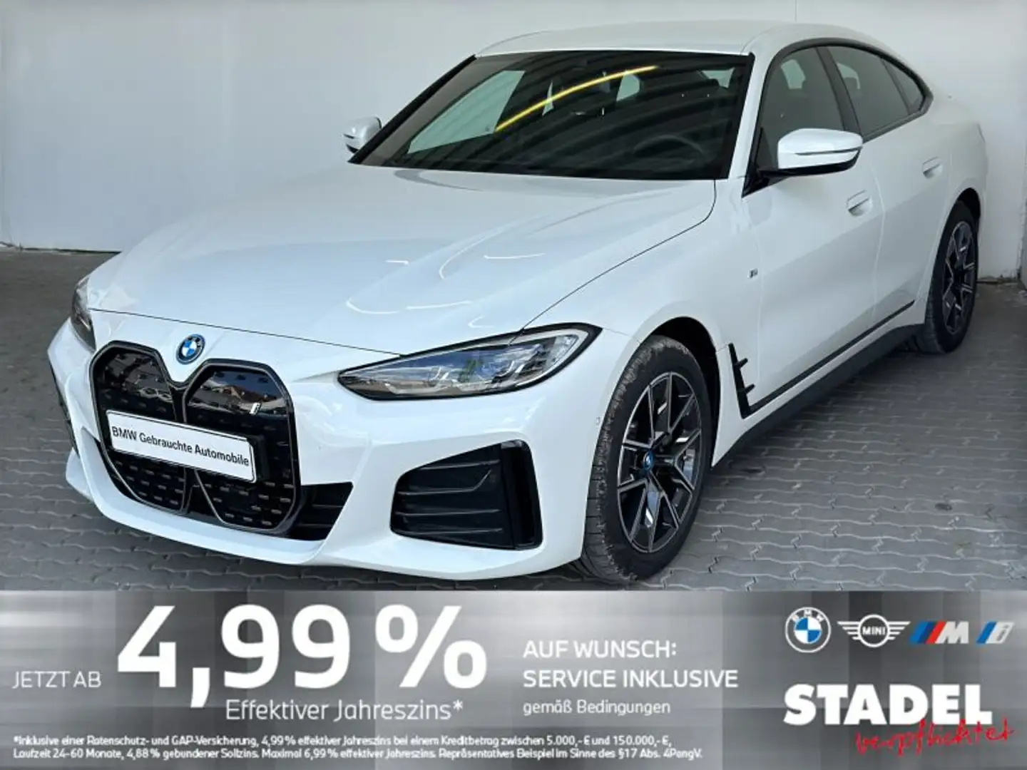 BMW i4 eDrive40 Gran Coupé M Sport Navi.LED.RFK.DAB Weiß - 1