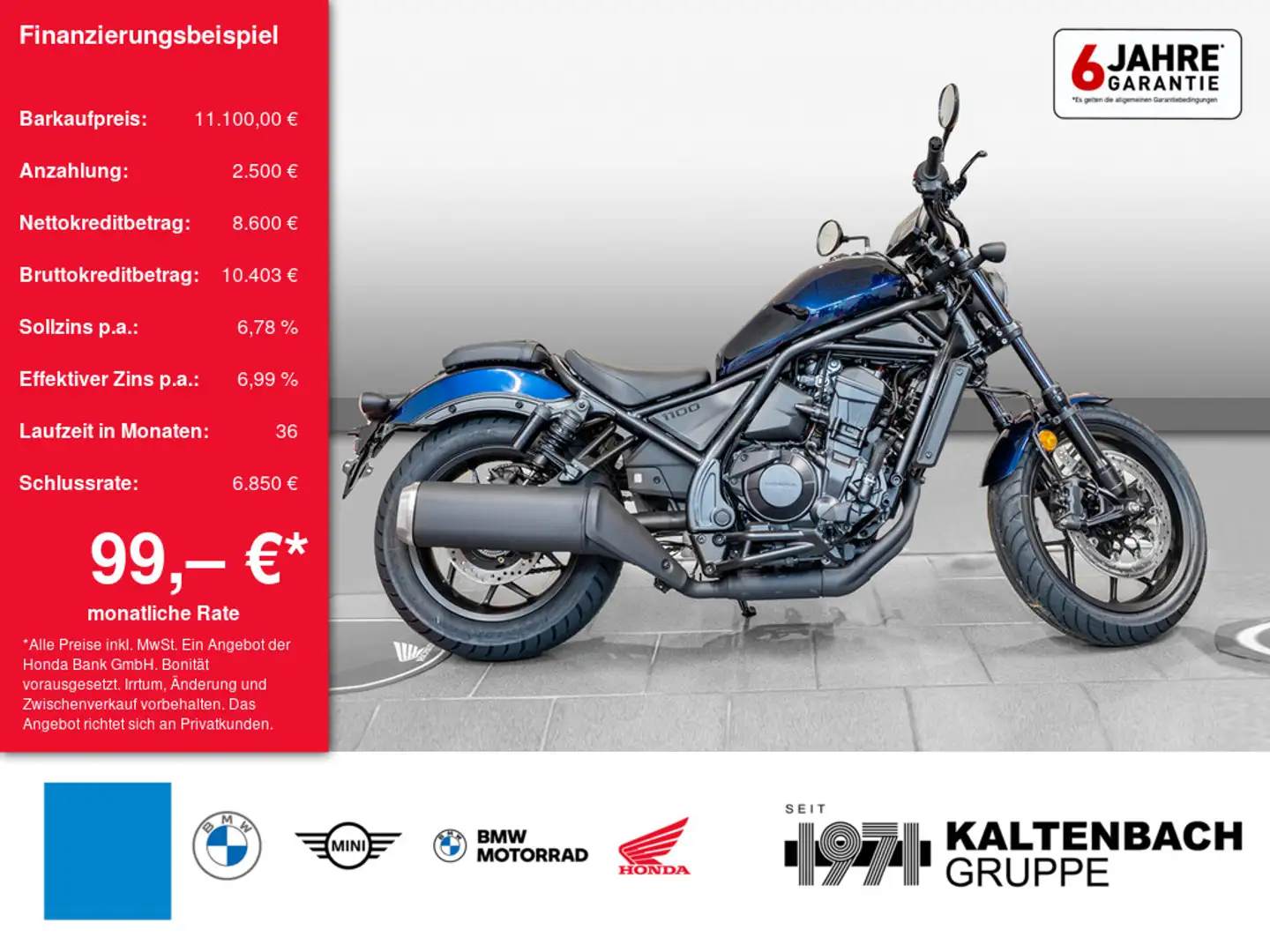 Honda CMX 1100 Rebel LED SCHEINWERFER Albastru - 1