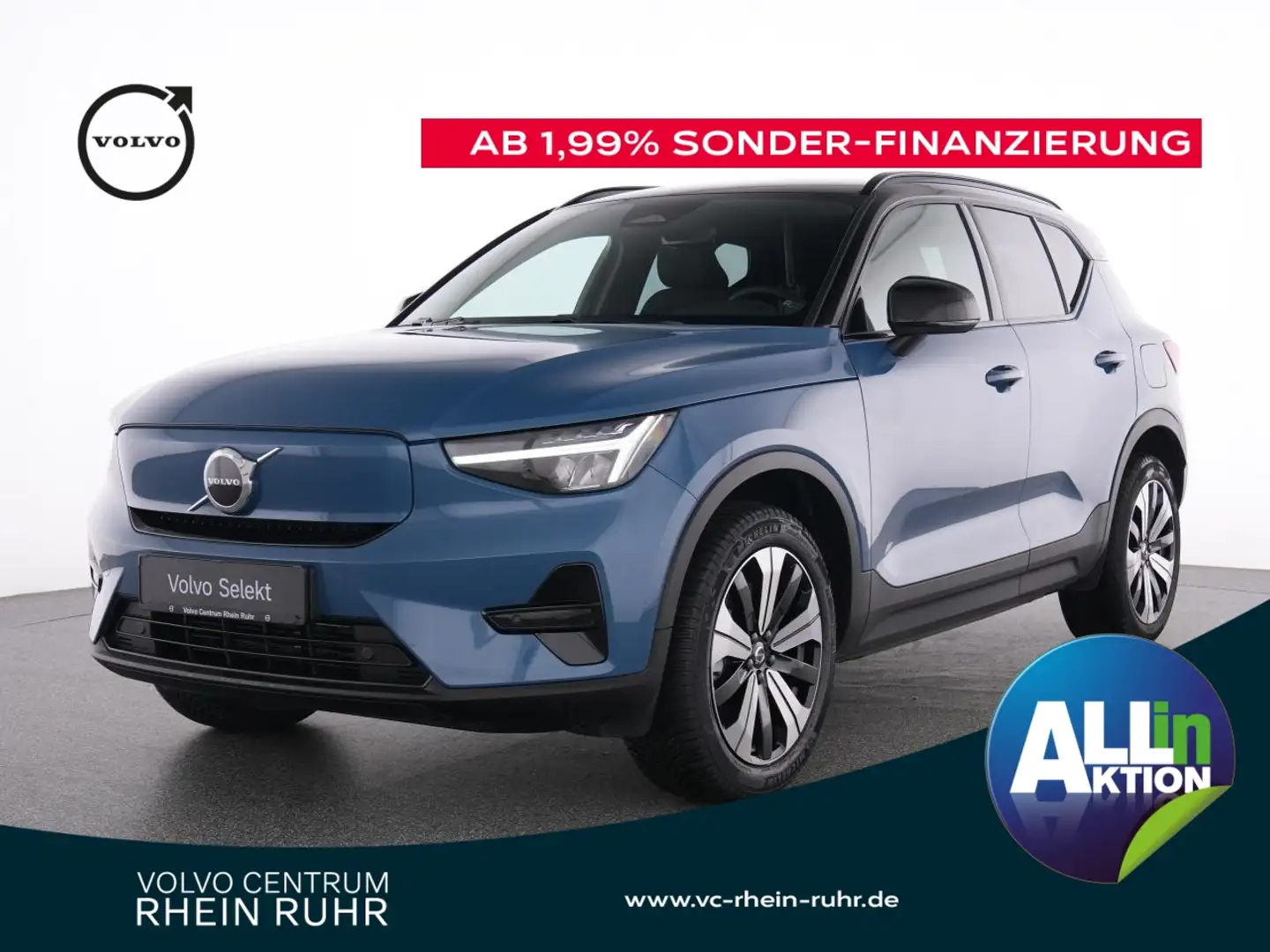 Volvo XC40 PURE ELECTRIC CORE MET+STANDHZ+KAMERA+NAVI+ Blauw - 1
